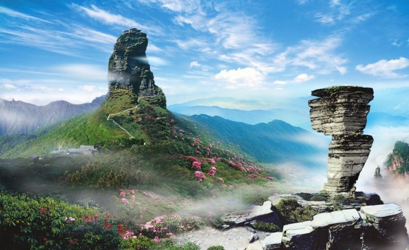 天空之城——梵净山，    🧑‍🦼北半球最古老的生态乐园